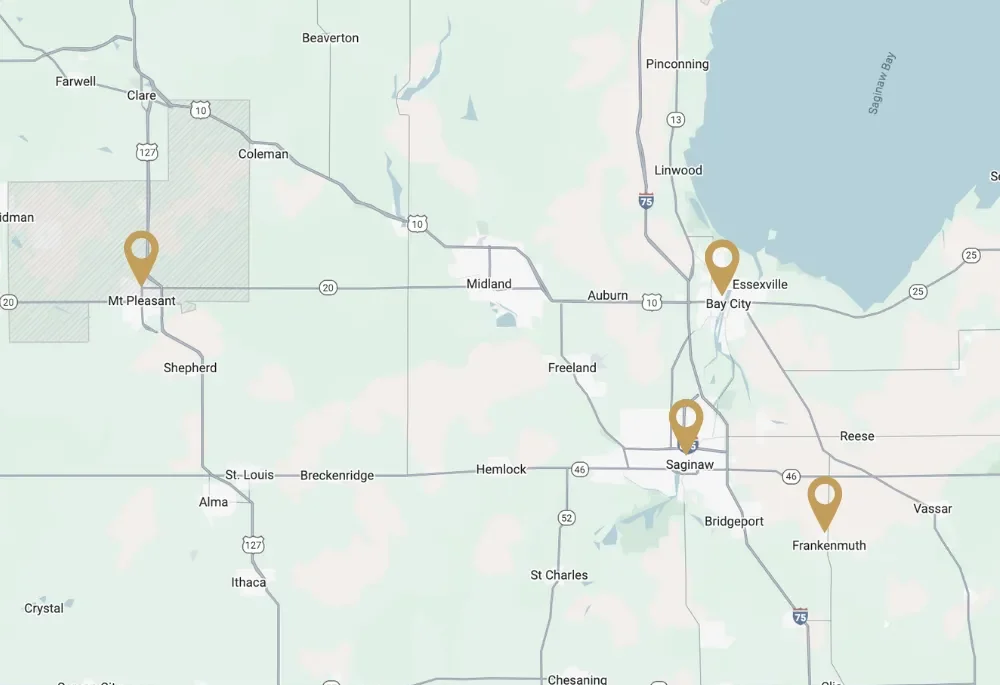 Orvosh service area map